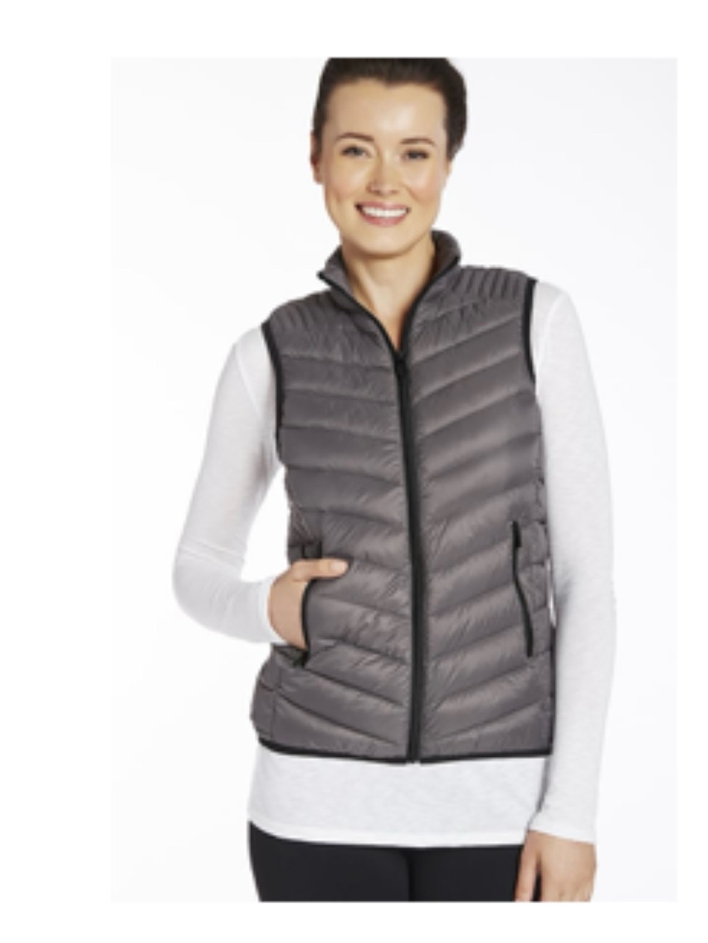 Fabletics Gray Packable Vest